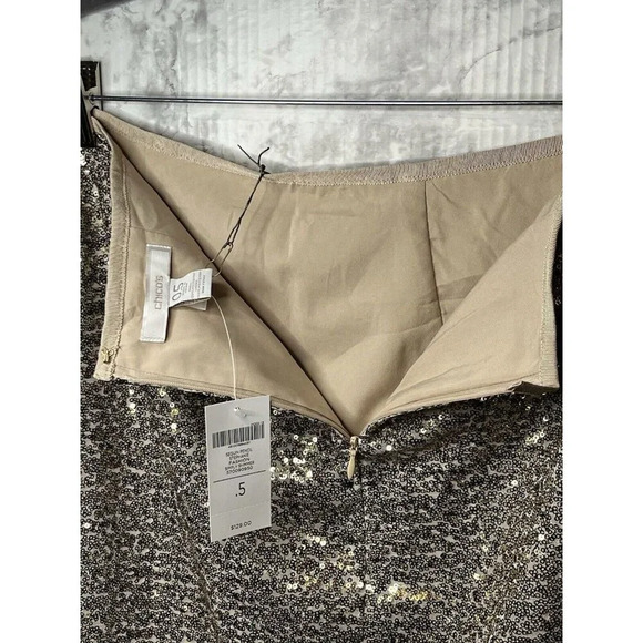 NWT Chico's Shimmering Silver Pencil Skirt - Picture 6 of 11